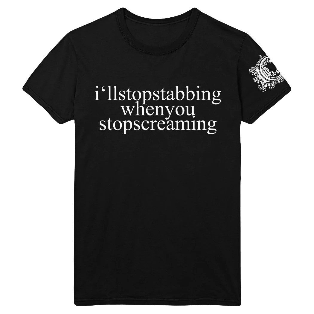 Chiodos Merch Chiodos I'll Stop Stabbing When You Stop Screaming T-shirt Gifts For Dad Chiodos Merch Chiodos I'll Stop Stabbing When You Stop Screaming T-shirt Gifts For Dad