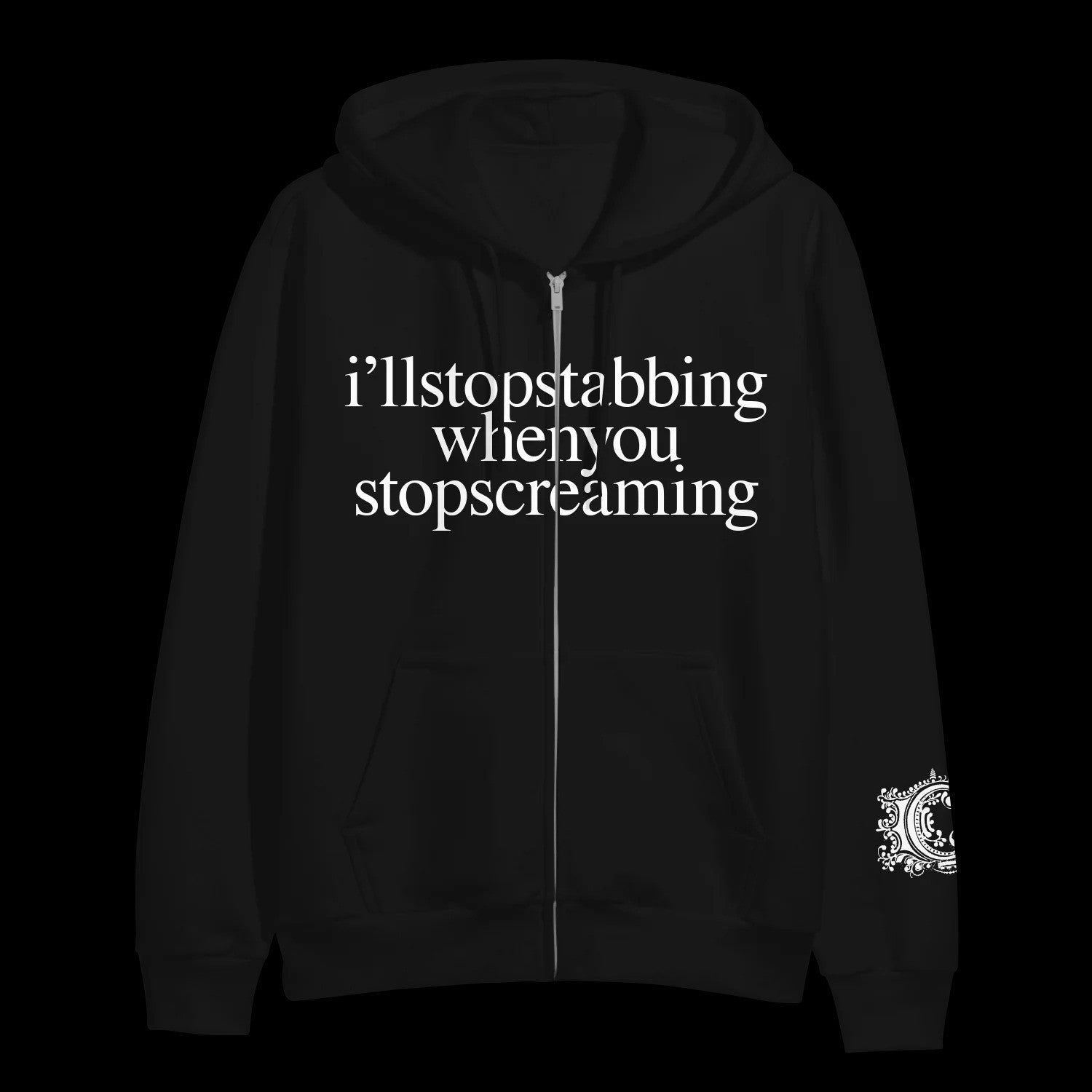 Chiodos Merch Chiodos I'll Stop Stabbing When You Stop Screaming Zip Hoodie Gifts For Friends Chiodos Merch Chiodos I'll Stop Stabbing When You Stop Screaming Zip Hoodie Gifts For Friends