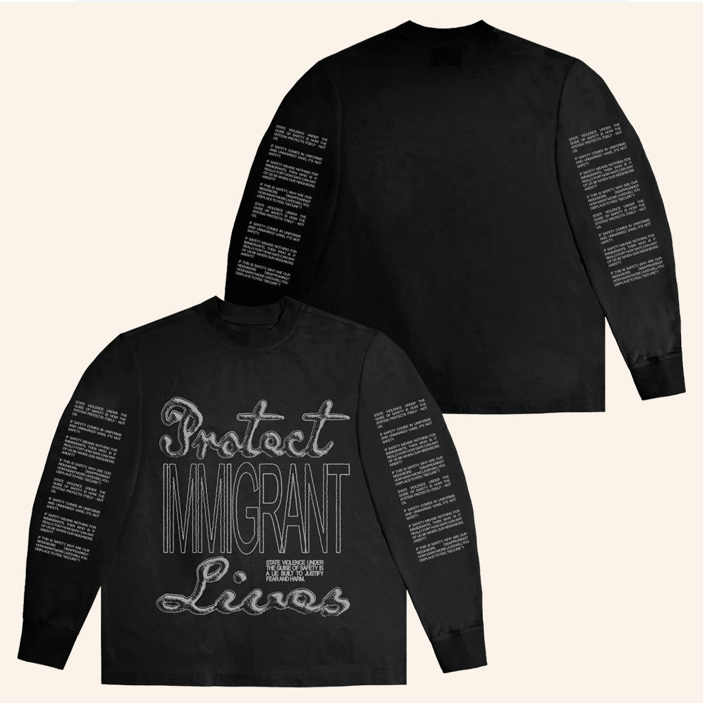 Chnge Merch Shop Protect Immigrant Lives Long Sleeve T-Shirt Black Gifts For Husband
