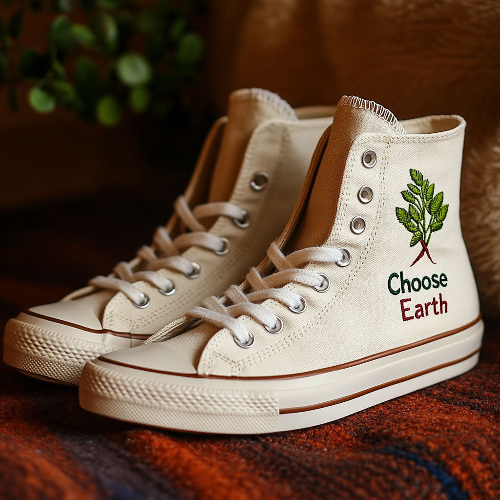 Choose Earth Canvas High Tops Casual Merch Outfit