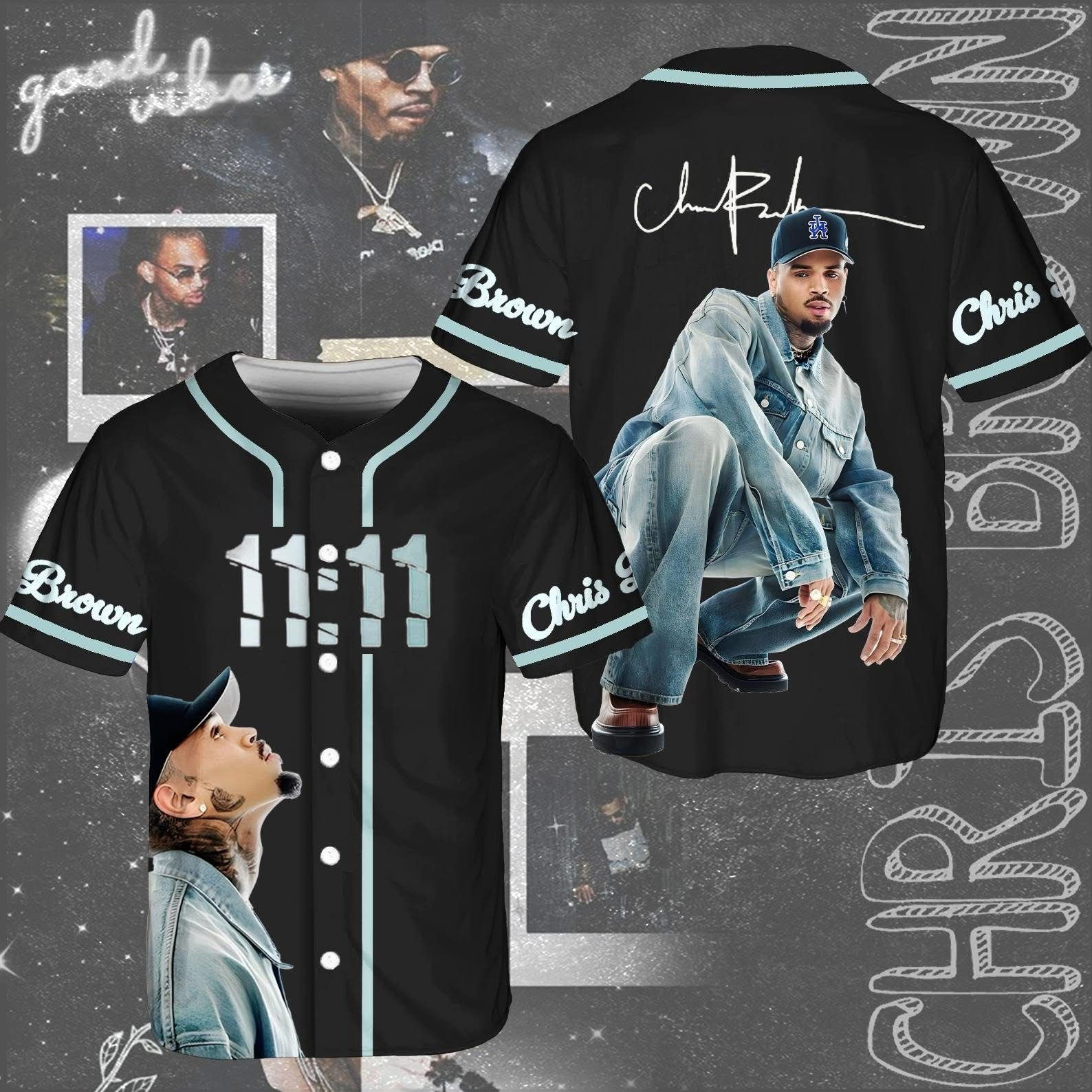 Chris Brown 11_11 Breezy Bowl XX Tour Merch 2025 Jersey Concert Clothing Fan Gifts For Him