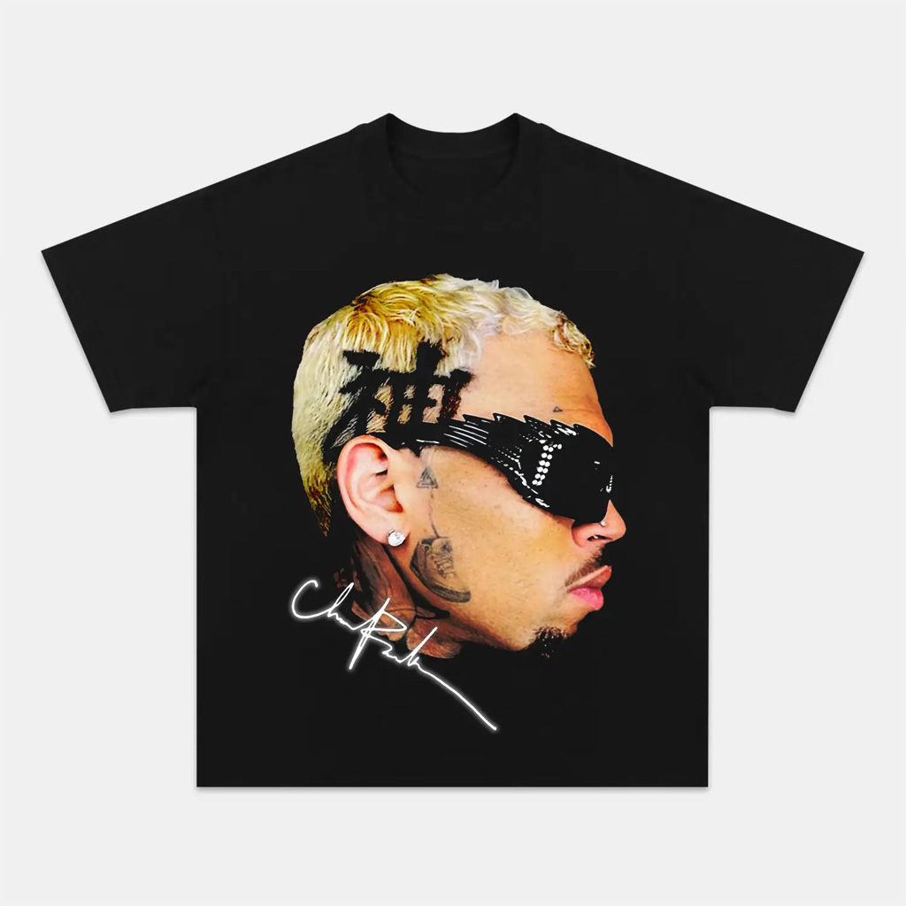 Chris Brown Big Face V2 Graphic Black T-Shirt Chris Brown Merch Gifts For Music Lovers Chris Brown Big Face V2 Graphic Black T-Shirt Chris Brown Merch Gifts For Music Lovers