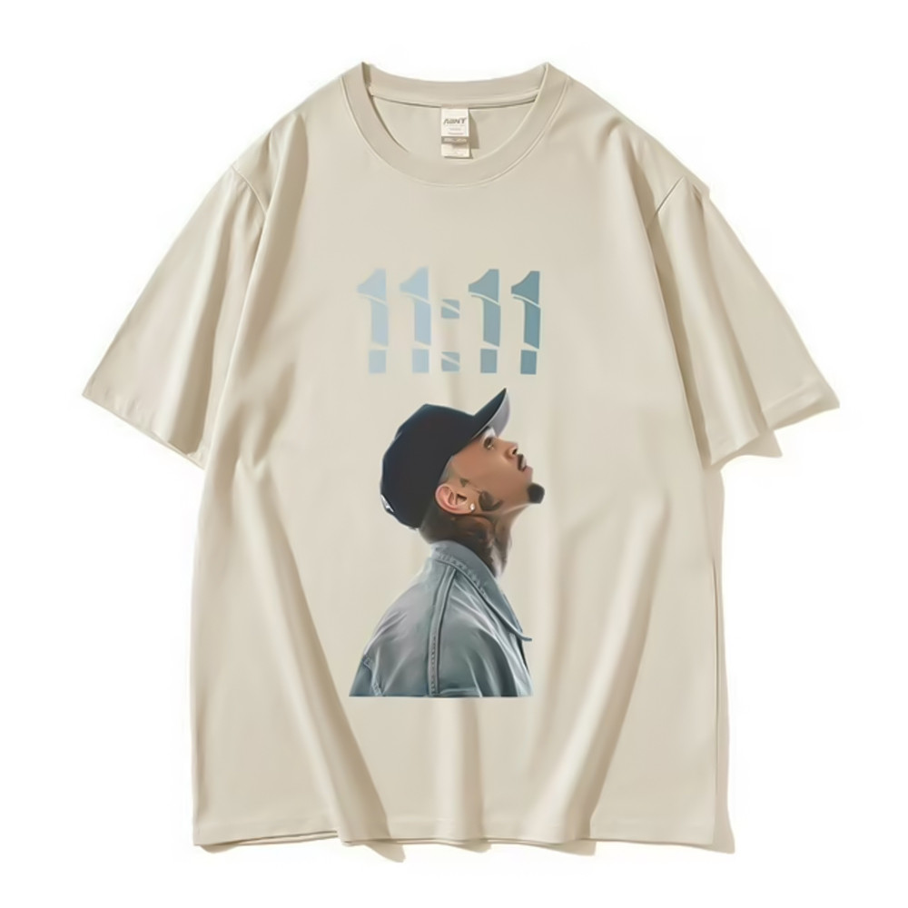 Chris Brown Breezy Bowl 2025 Tour Merch T-Shirt 11:11 XX World Tour Clothing For Fans