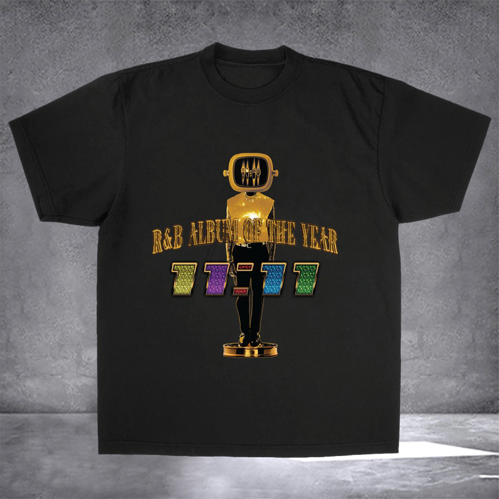 Chris Brown Breezy Bowl 2025 Tour Merch T-Shirt R&B Album Of The Year Winners Circle