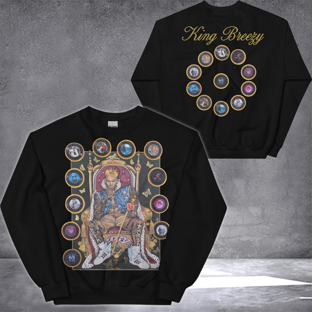 Chris Brown Breezy Bowl XX 2025 Tour Merch Sweatshirt King Breezy Chris Brown Fan Gifts