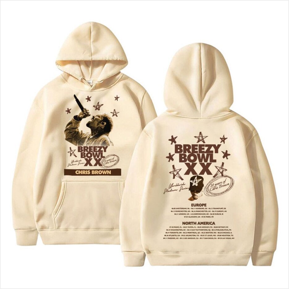 Chris Brown Breezy Bowl Xx Tour 2025 Hoodie Hip Hop Concert Merch Gifts For Sister Merch Clothing Chris Brown Breezy Bowl Xx Tour 2025 Hoodie Hip Hop Concert Merch Gifts For Sister Merch Clothing