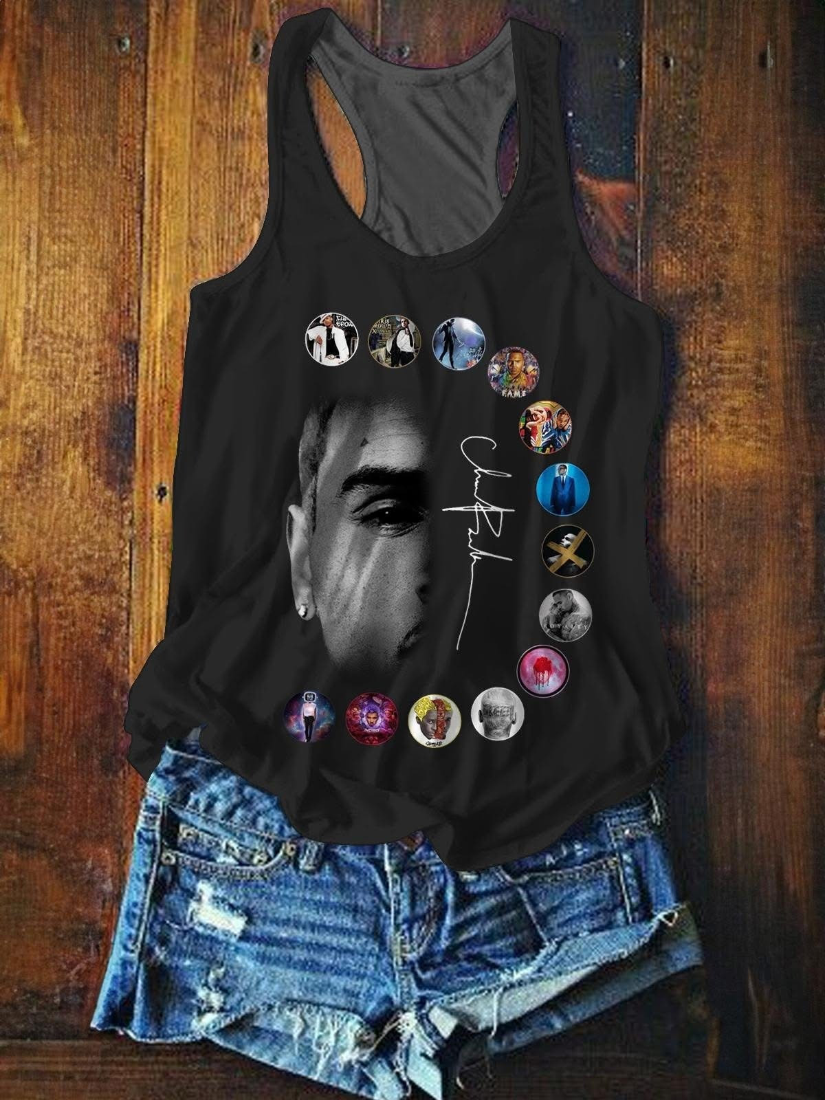 Chris Brown Breezy Bowl XX World Tour 2025 Merch Womens Tank Top Fan Apparel