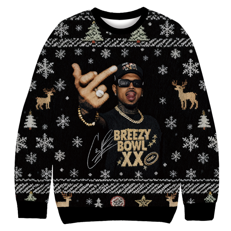 Chris Brown Concert Retro 2025 Christmas Ugly Sweatshirt Holiday Season Gag Gift Top Chris Brown Concert Retro 2025 Christmas Ugly Sweatshirt Holiday Season Gag Gift Top