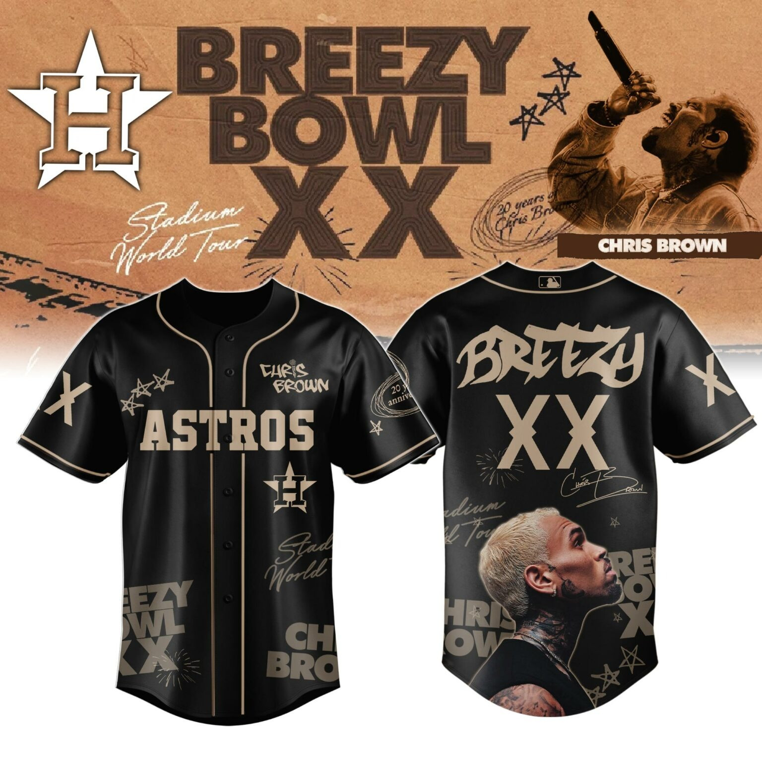 Chris Brown Houston Astros Baseball Jersey Best Gifts For Baseball Fans