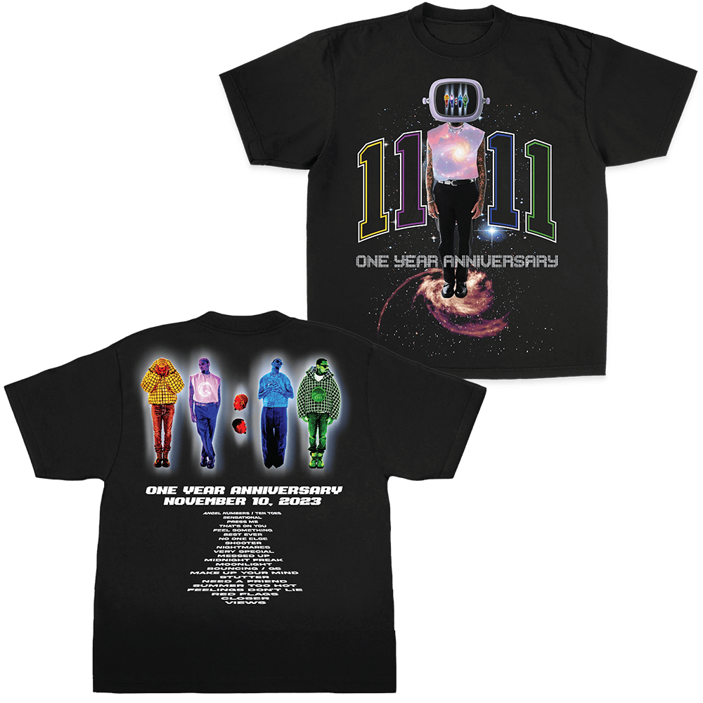 Chris Brown Merch 11:11 One Year Anniversary T-Shirt Chris Brown Shirt Father's Day Gifts Chris Brown Merch 11:11 One Year Anniversary T-Shirt Chris Brown Shirt Father's Day Gifts