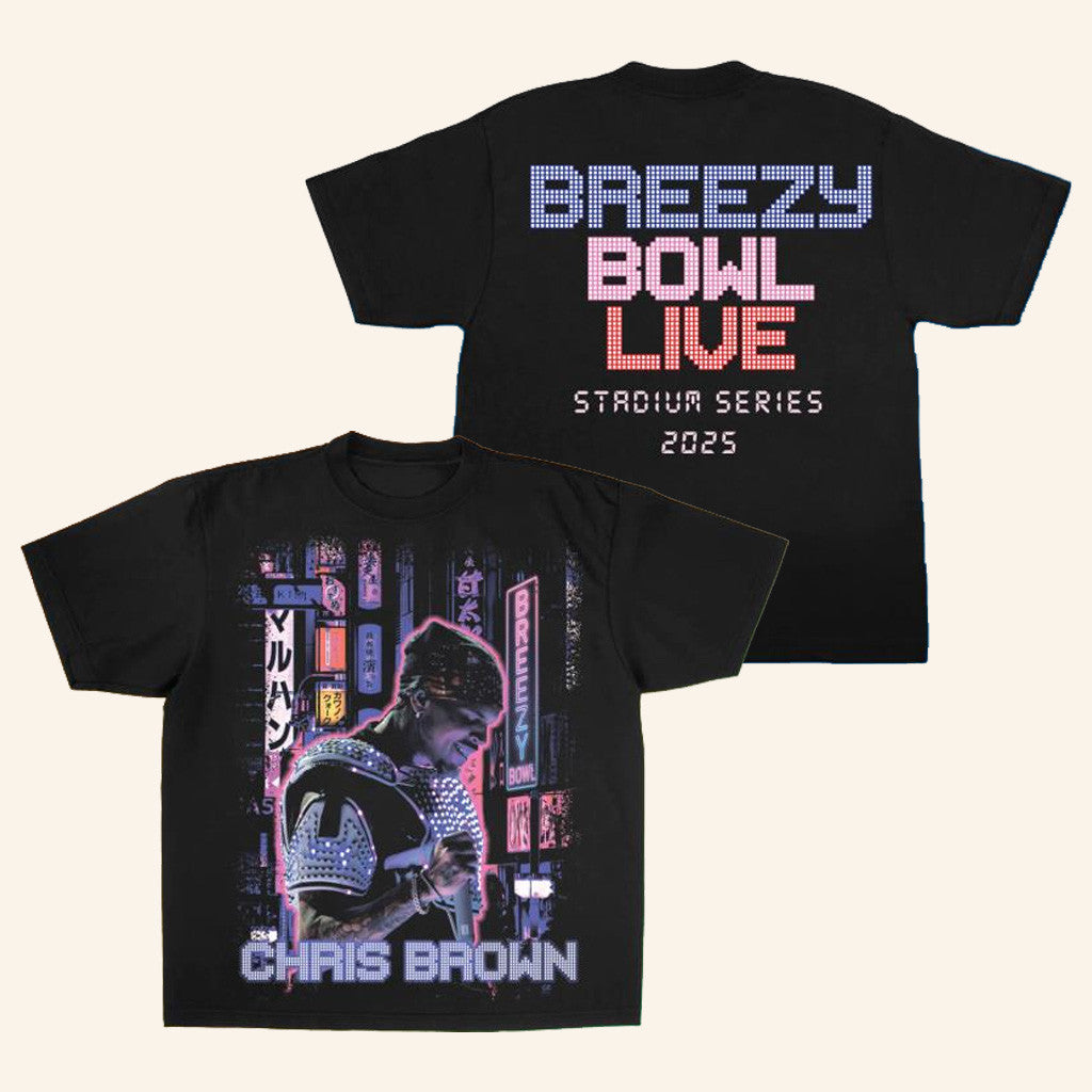 Chris Brown Merch Breezy Bowl Xx Light Bright T-Shirt Gifts For Music Fans Chris Brown Merch Breezy Bowl Xx Light Bright T-Shirt Gifts For Music Fans