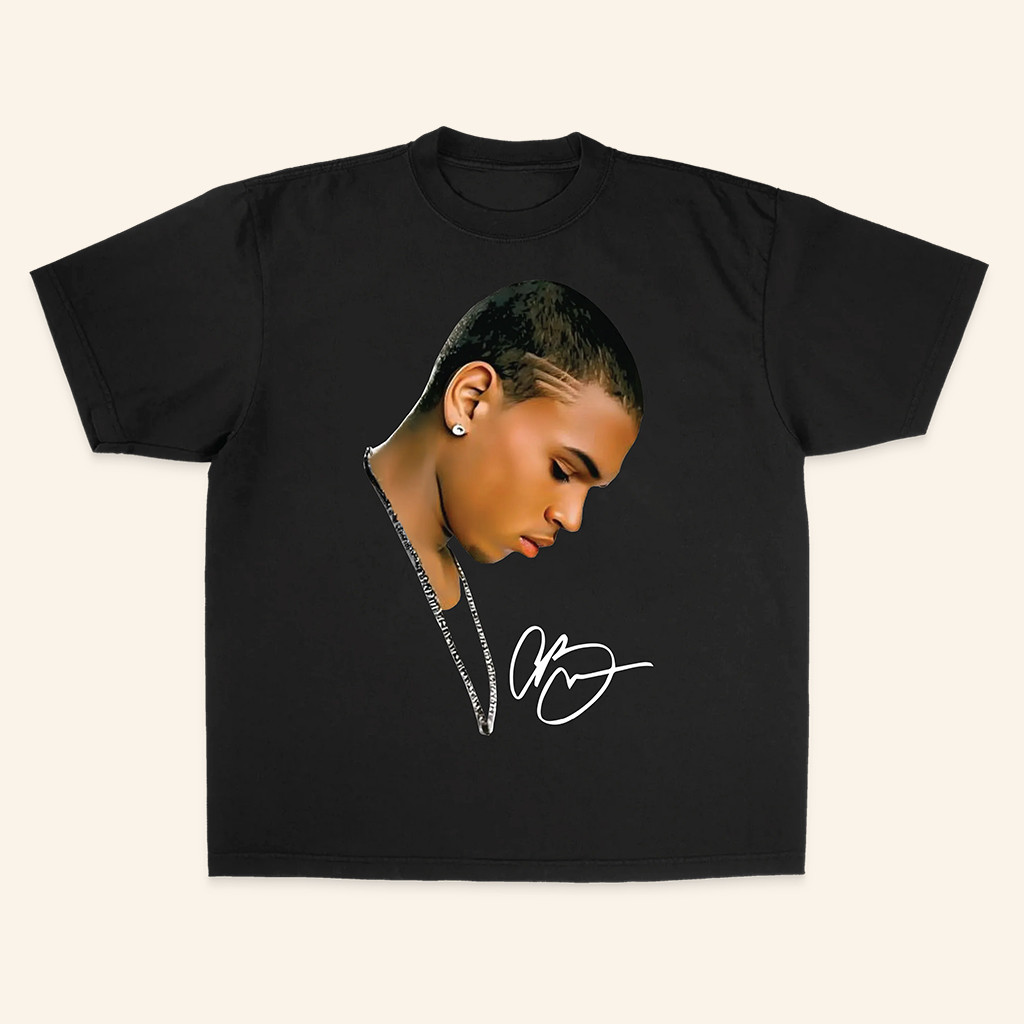 Chris Brown Merch CB Big Head T-Shirt Best Gifts For Rapper Fans