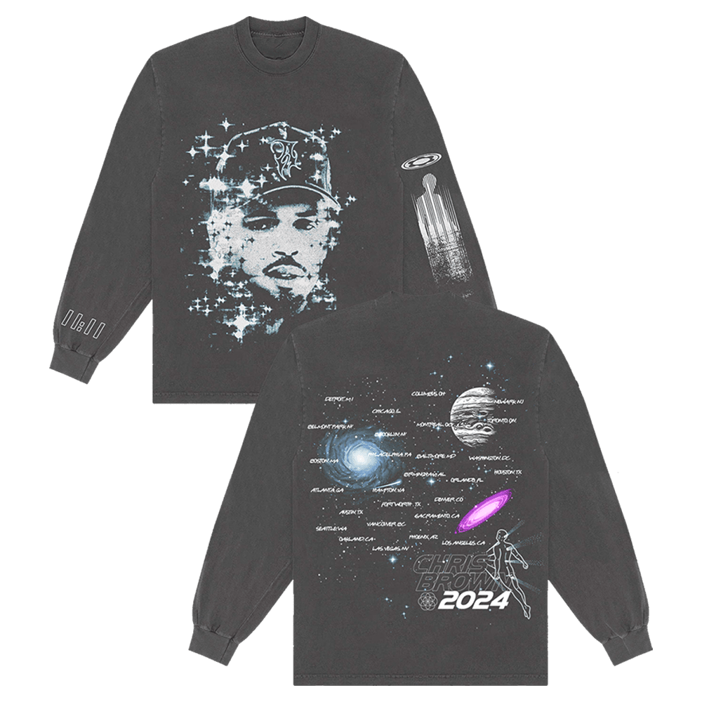 Chris Brown Merch Chris Brown 11:11 Tour City Long Sleeve T-Shirt Father's Day Presents Chris Brown Merch Chris Brown 11:11 Tour City Long Sleeve T-Shirt Father's Day Presents