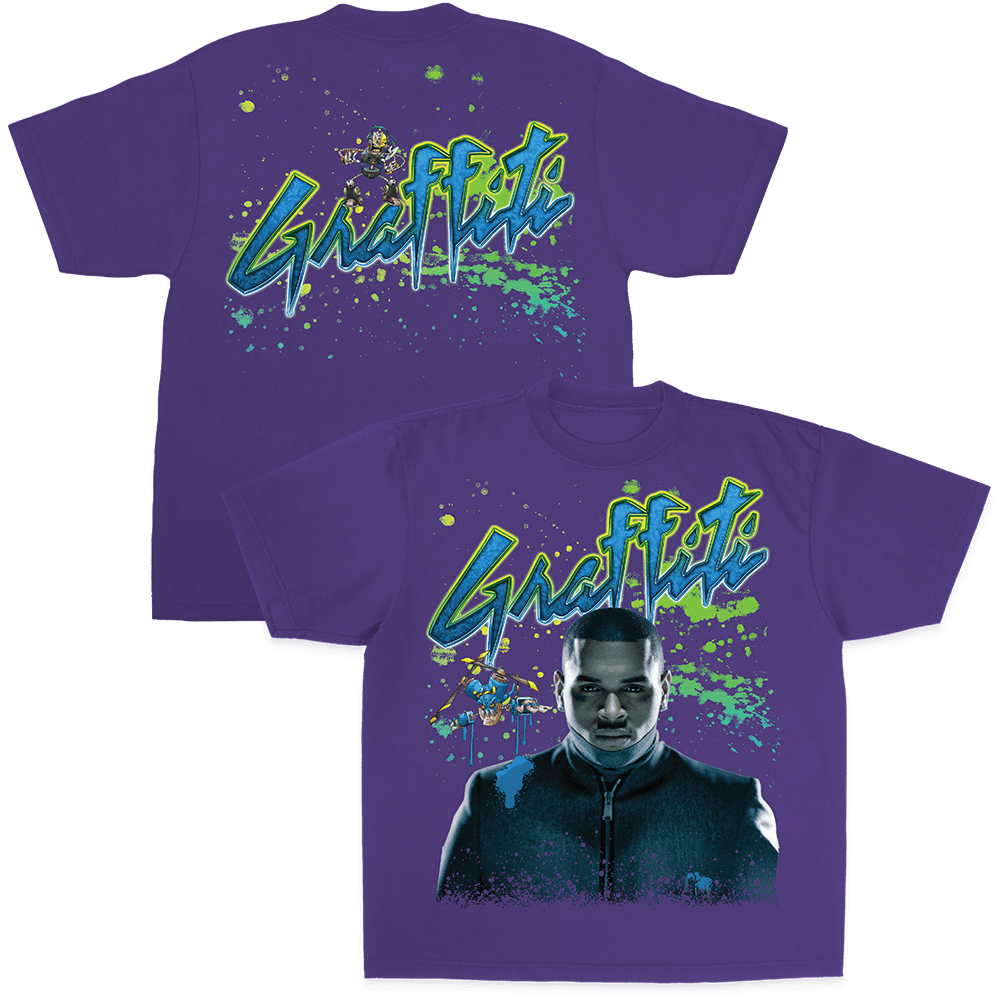 Chris Brown Merch Graffiti Limelight S'S Shirt Chris Brown T-Shirt Father's Day Presents For Son