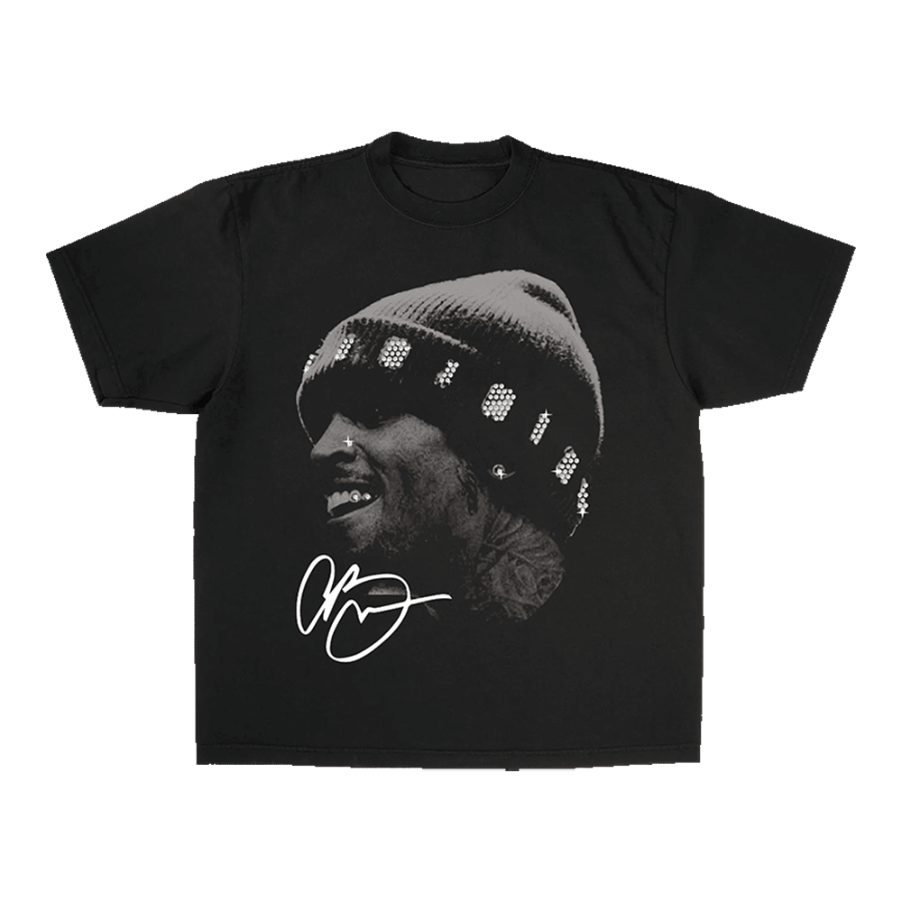 Chris Brown Merch Rhinestone Big Head S'S Shirt Chris Brown T-Shirt Ideas For Mother' Day Gifts
