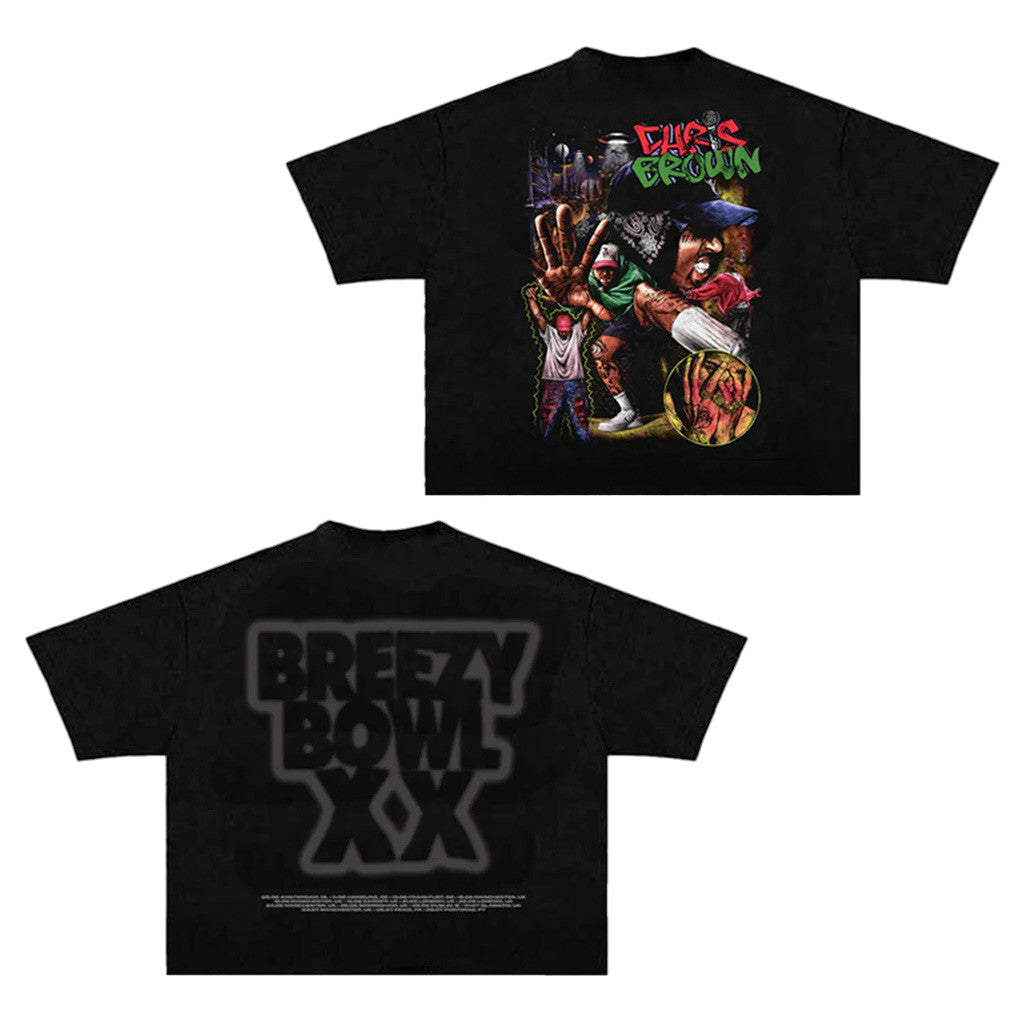 Chris Brown Merch Tour 2025 Breezy Bowl College T-Shirt Gifts For Friends Chris Brown Merch Tour 2025 Breezy Bowl College T-Shirt Gifts For Friends