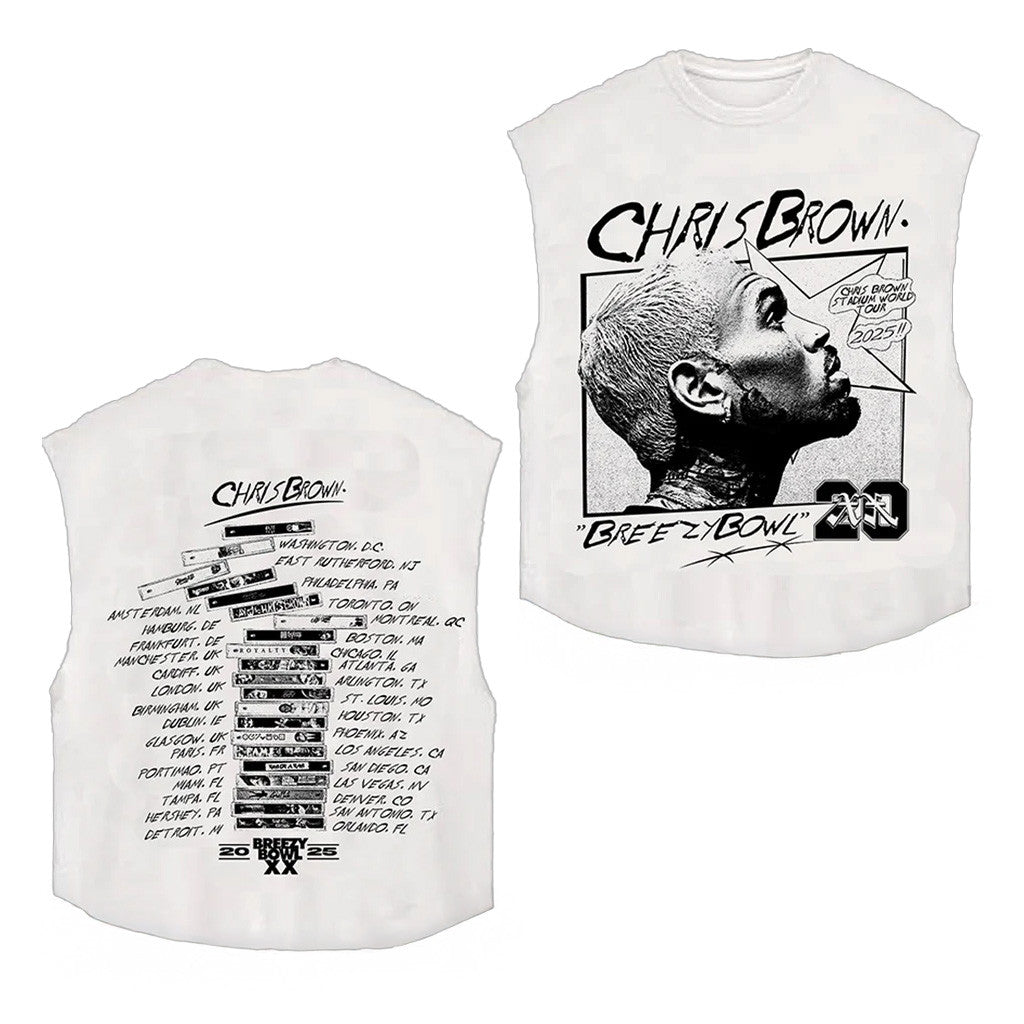 Chris Brown Merch Tour 2025 Breezy Bowl Muscle Tank Gifts For Fans Chris Brown Merch Tour 2025 Breezy Bowl Muscle Tank Gifts For Fans