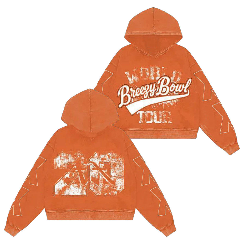 Chris Brown Merch Tour 2025 Breezy Bowl Orange Hoodie Gifts For Fans Chris Brown Merch Tour 2025 Breezy Bowl Orange Hoodie Gifts For Fans