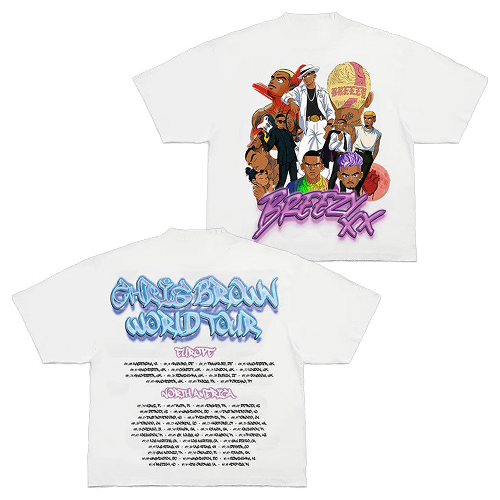 Chris Brown Merch Tour 2025 Chris Brown Anime T-Shirt Gifts For Best Friends Chris Brown Merch Tour 2025 Chris Brown Anime T-Shirt Gifts For Best Friends