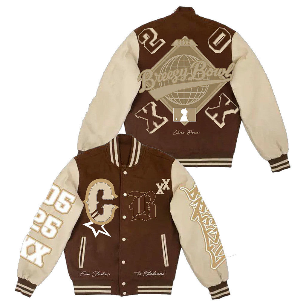 Chris Brown Merch Tour 2025 Chris Brown Varsity Jacket Gifts For Dudes Chris Brown Merch Tour 2025 Chris Brown Varsity Jacket Gifts For Dudes