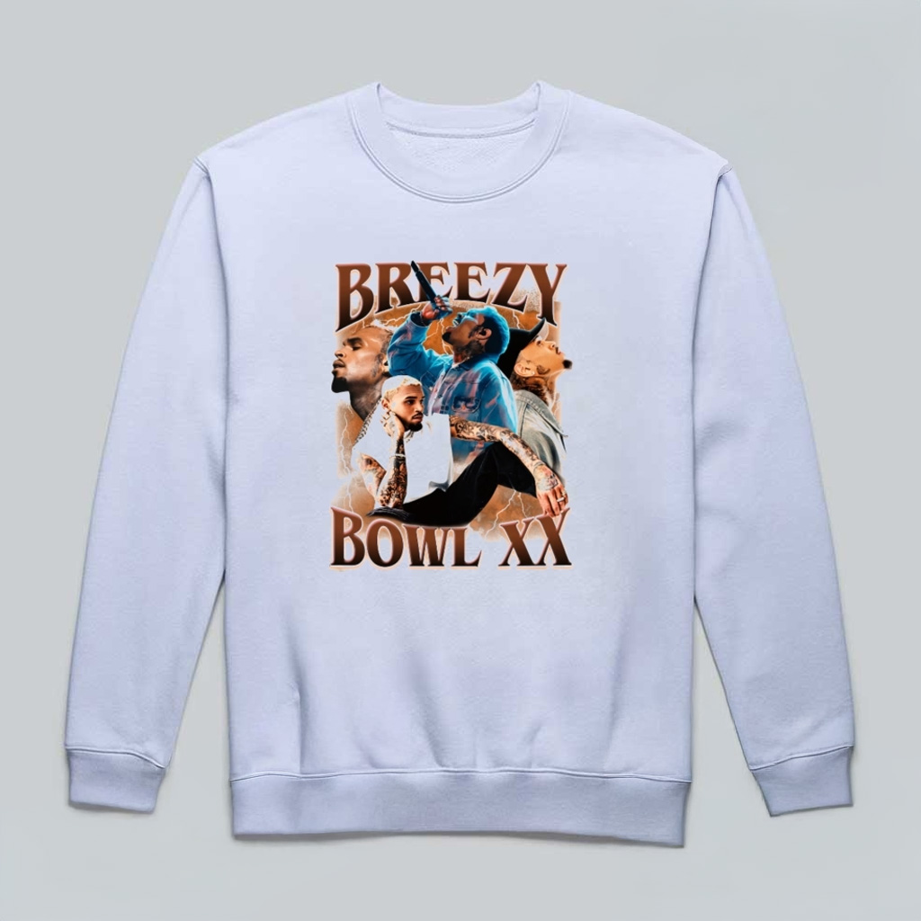Chris Brown Tour Breezy Bowl XX Concert Bootleg 2025 Sweatshirt Best Gifts For Music Lovers Chris Brown Tour Breezy Bowl XX Concert Bootleg 2025 Sweatshirt Best Gifts For Music Lovers