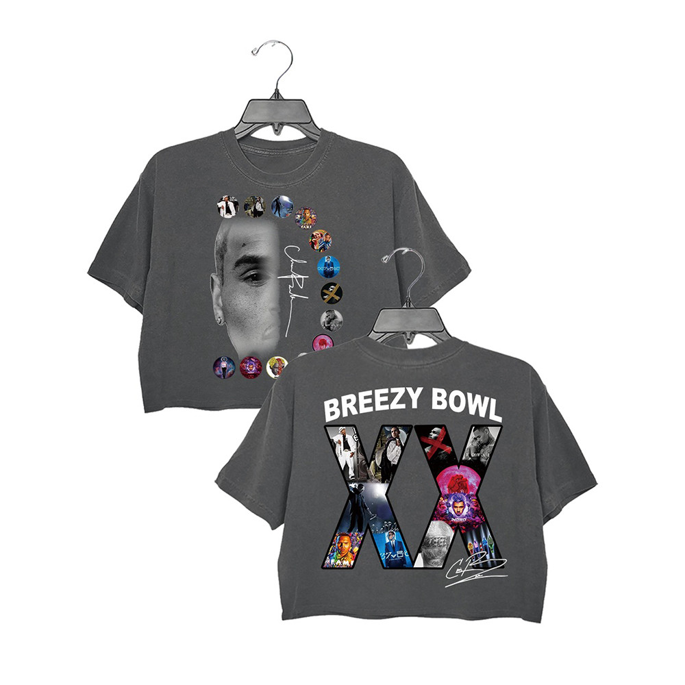 Chris Brown Tour Breezy Bowl XX Merch Crop Top Concert Fan Merch Clothing Gifts For Her