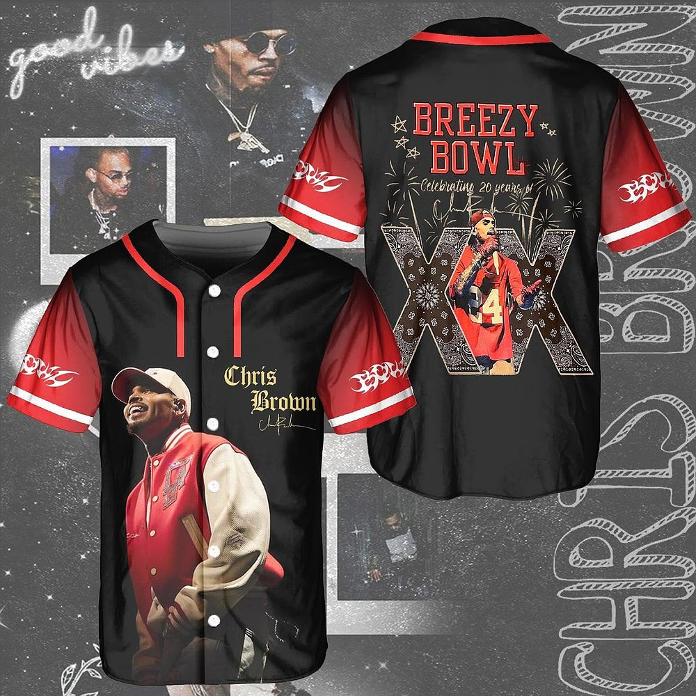 Chris Brown World Tour Baseball Jersey Best Gift For Music Fans