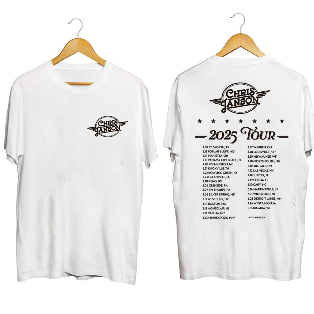 Chris Janson Tour 2025 Shirt Chris Janson Merch Music Lover Gift Ideas For Him Chris Janson Tour 2025 Shirt Chris Janson Merch Music Lover Gift Ideas For Him