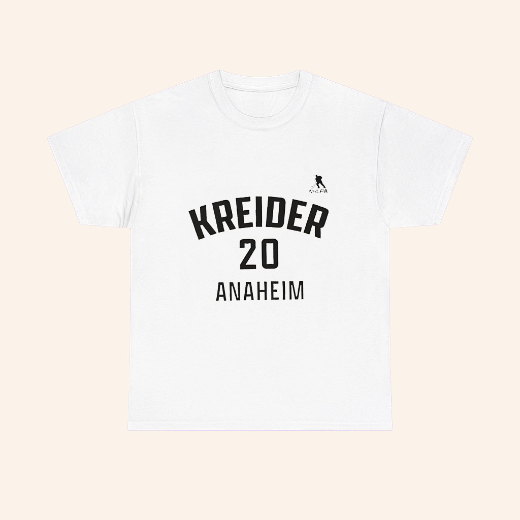 Chris Kreider 20 Anaheim Ducks Nhl Player Number And Name T Shirt
