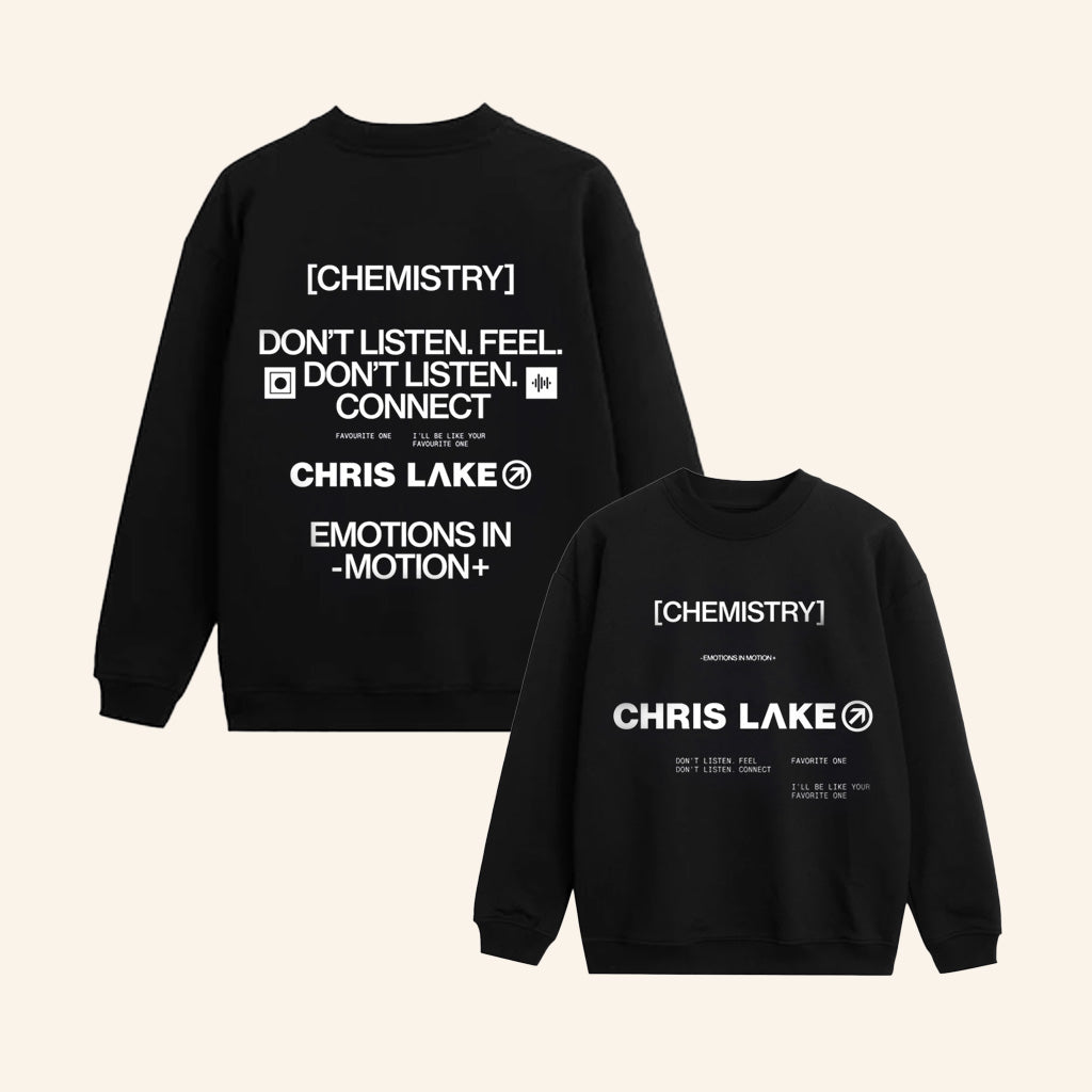 Chris Lake Merch Chemistry Album Tour 2025 Apparel Chemistry Connect Black Sweatshirt Dudes Gift