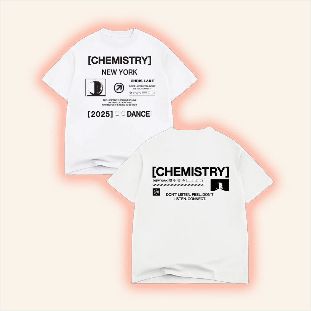 Chris Lake Merch New York Dance T-Shirt White New York Chemistry Album Tour 2025 Apparel Merch