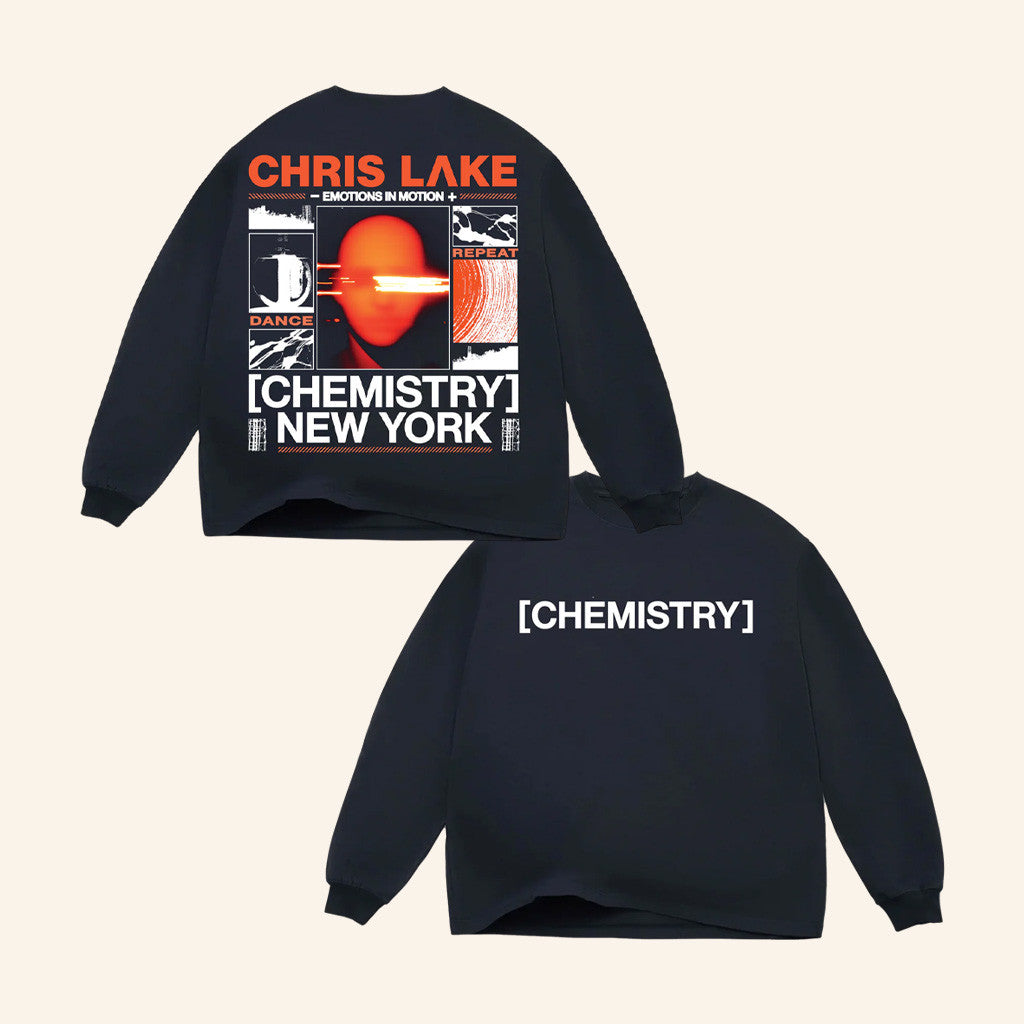 Chris Lake Merch New York Head Long Sleeve Shirt Navy New York Chemistry Album Tour 2025 Apparel Chris Lake Merch New York Head Long Sleeve Shirt Navy New York Chemistry Album Tour 2025 Apparel