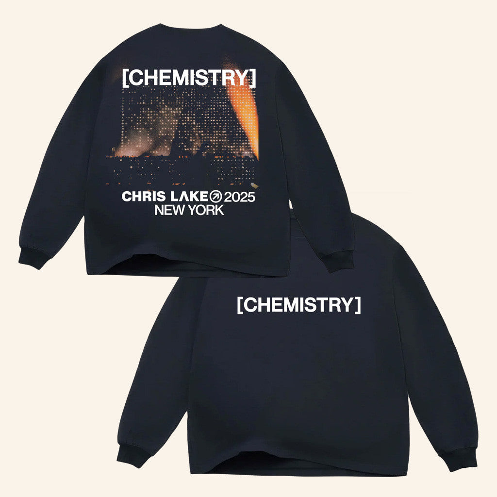 Chris Lake Merch New York Show Image Long Sleeve Shirt New York Chemistry Album Tour 2025 Apparel