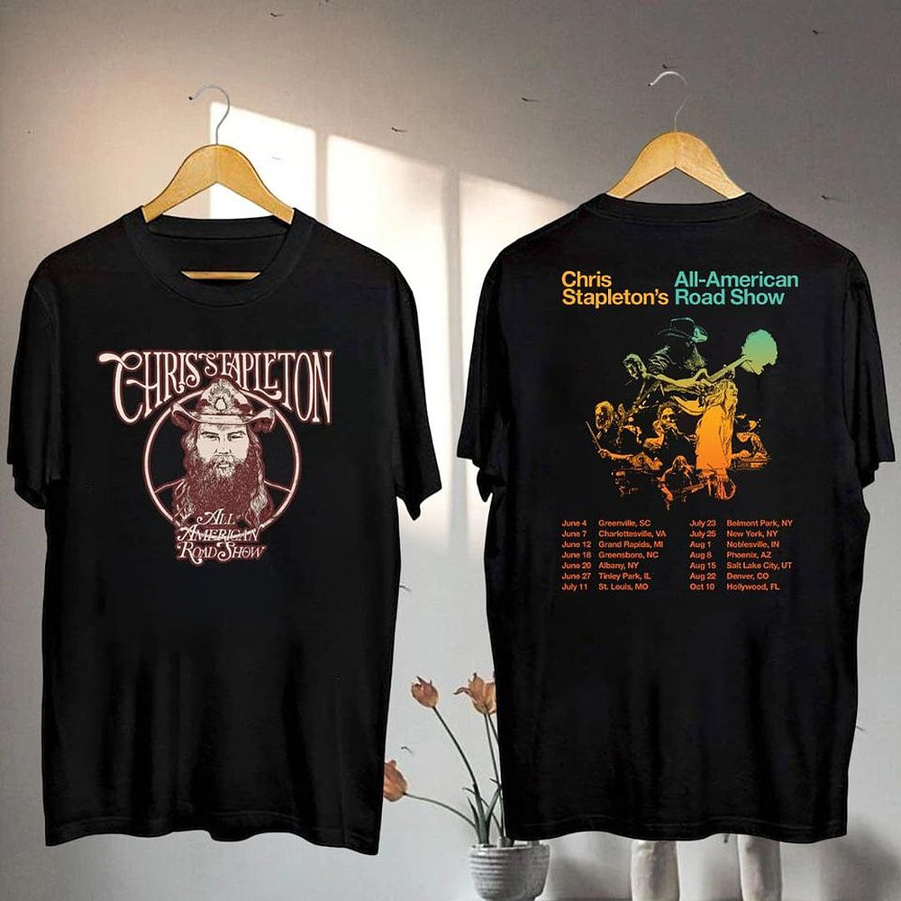Chris Stapleton Country Music T-Shirt All American Road Tour 2025 Merch Best Gift For Fans