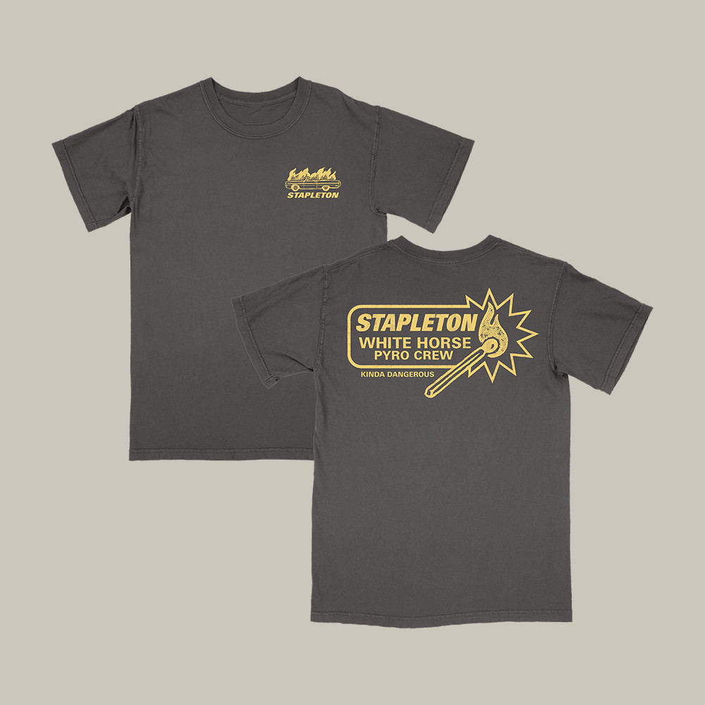 Chris Stapleton Horse Pyro Crew T-Shirt Music Concert Tee Chris Stapleton Fan Gift