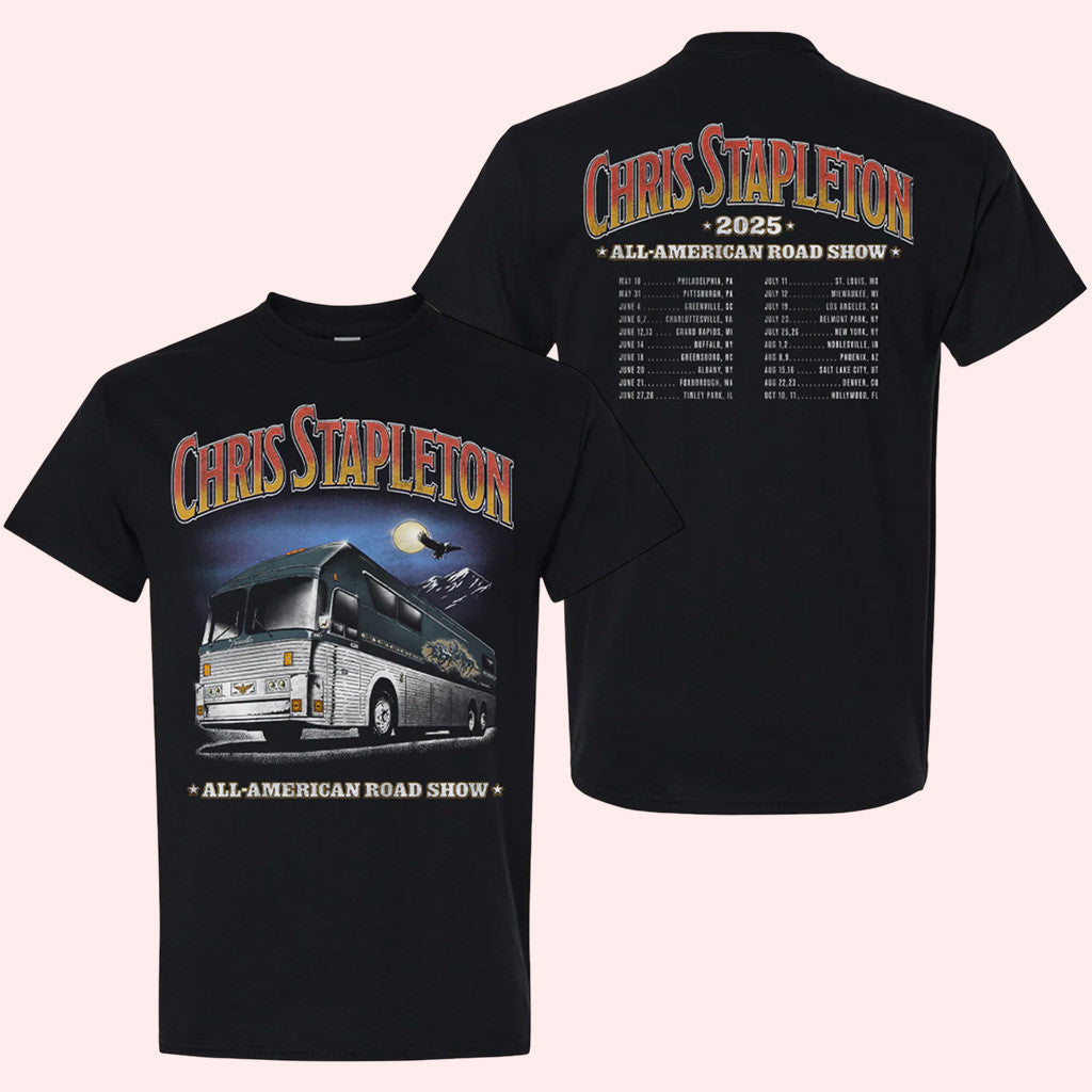 Chris Stapleton Merch 2025 Tour Bus T-Shirt Gifts For Dad
