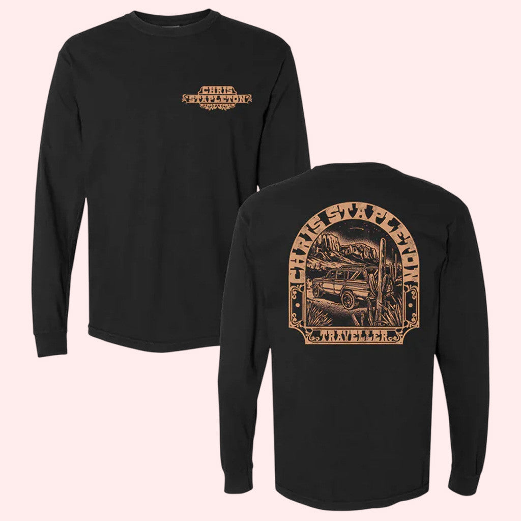 Chris Stapleton Merch Stapleton Jeep Traveller Heavyweight Long Sleeve T-Shirt Gifts For Father Chris Stapleton Merch Stapleton Jeep Traveller Heavyweight Long Sleeve T-Shirt Gifts For Father
