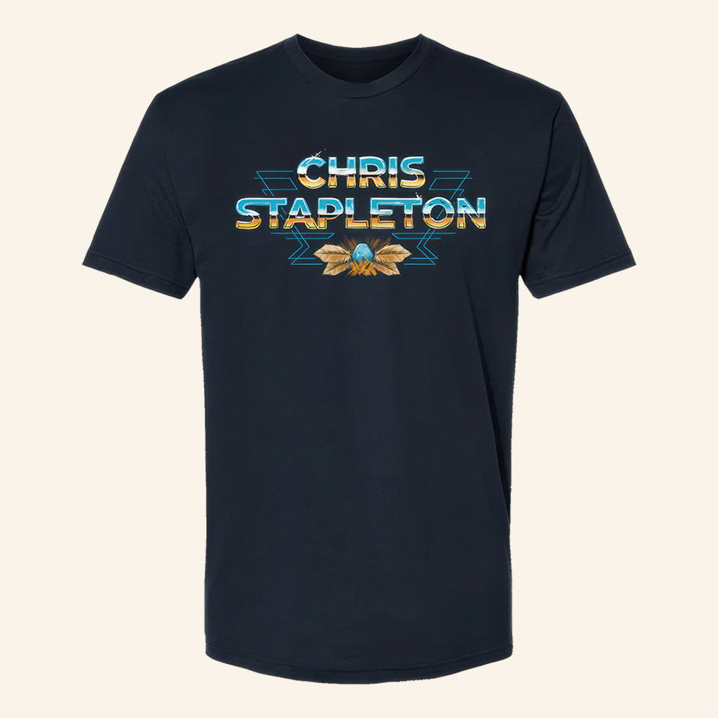 Chris Stapleton Merch Tour 2025 Men's Chrome Feather T-Shirt Gifts For Dad Chris Stapleton Merch Tour 2025 Men's Chrome Feather T-Shirt Gifts For Dad