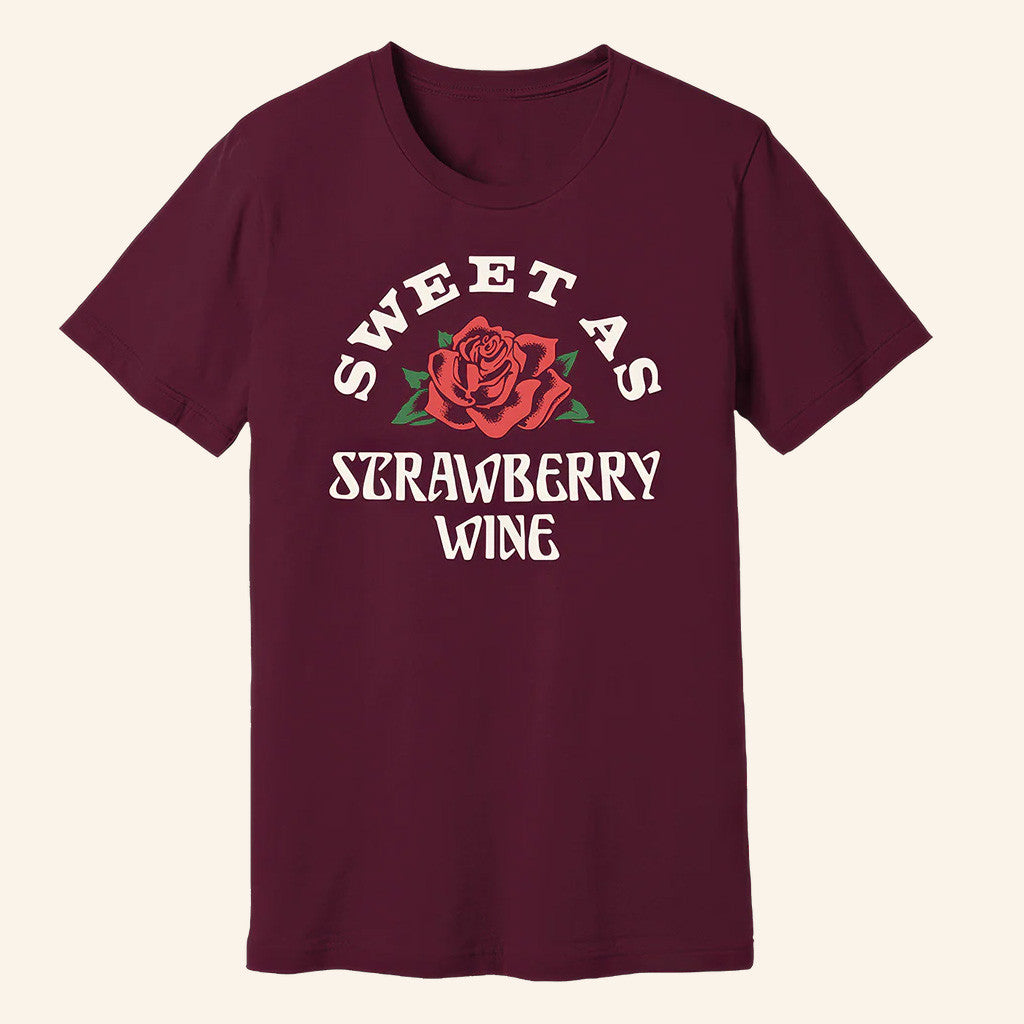 Chris Stapleton Merch Tour 2025 Sweet As Strawberry Wine Maroon T-Shirt Gifts For Him Chris Stapleton Merch Tour 2025 Sweet As Strawberry Wine Maroon T-Shirt Gifts For Him