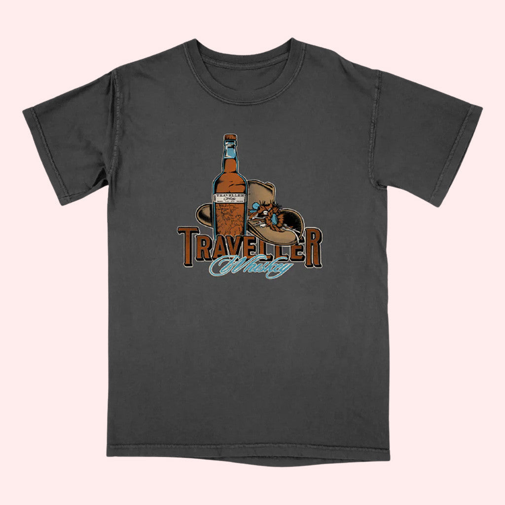 Chris Stapleton Merch Traveller Whiskey Hat And Bottle T-Shirt Gifts For Friends