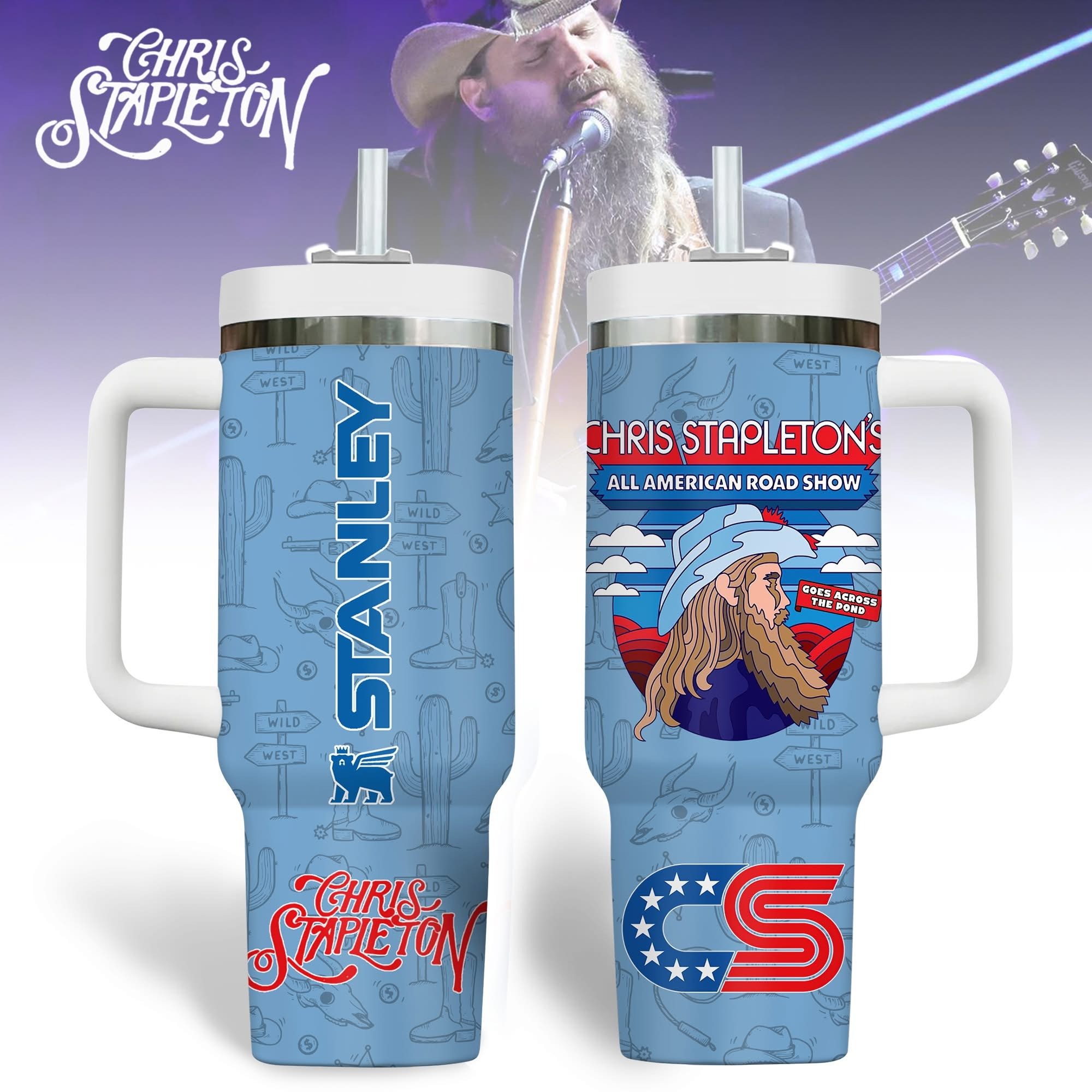 Chris Stapleton Merch Tumbler All American Road Show Chris Stapleton Gift Ideas For Fans