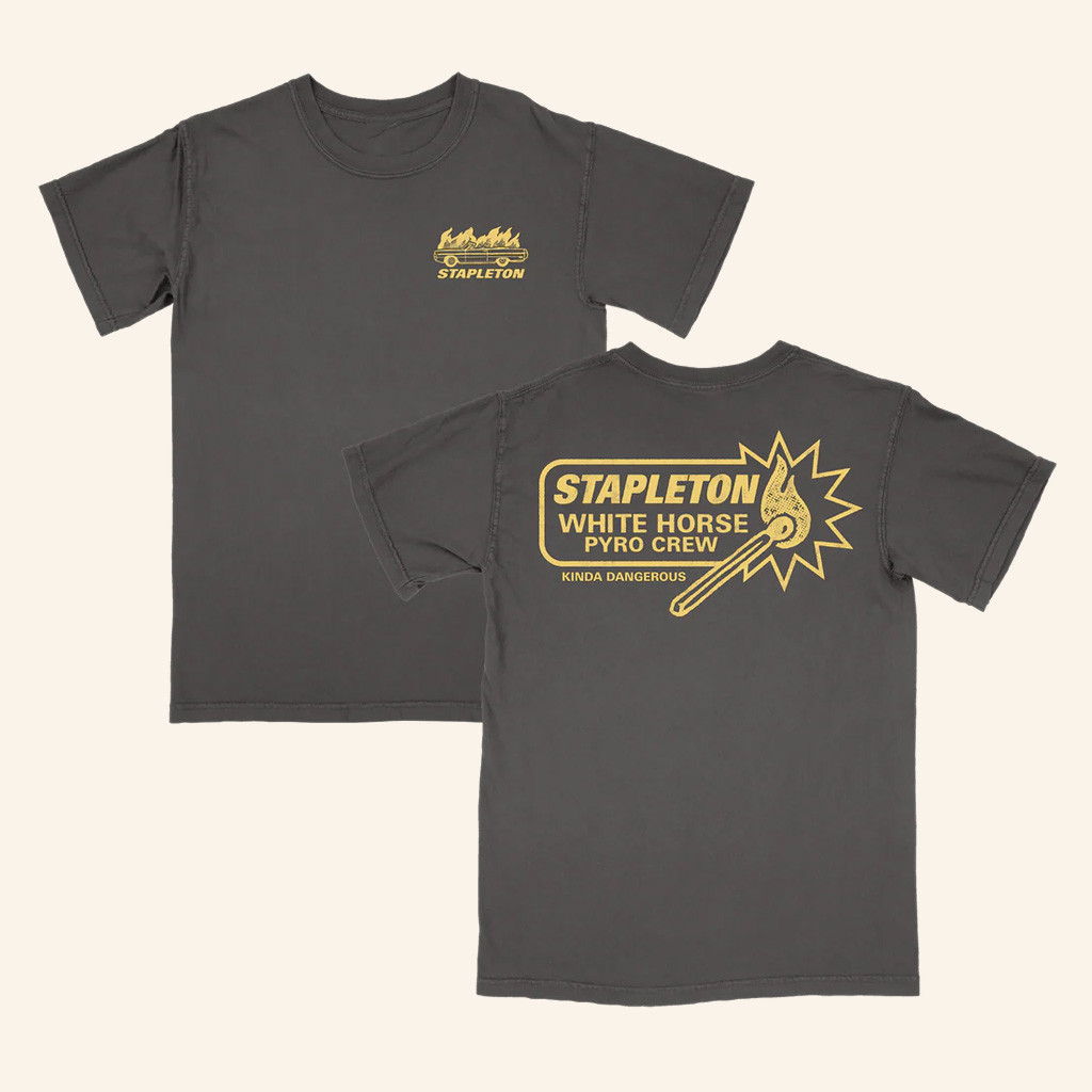 Chris Stapleton Merch White Horse Pyro Crew T-Shirt Best Gifts For Music Lovers Chris Stapleton Merch White Horse Pyro Crew T-Shirt Best Gifts For Music Lovers