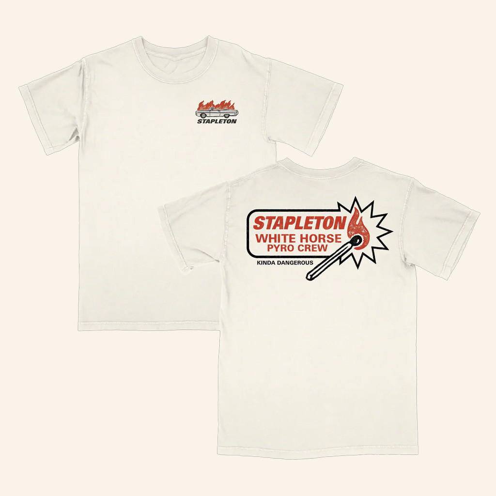 Chris Stapleton Merch White Horse Pyro Crew T-Shirt Gift Ideas For Music Lovers Chris Stapleton Merch White Horse Pyro Crew T-Shirt Gift Ideas For Music Lovers