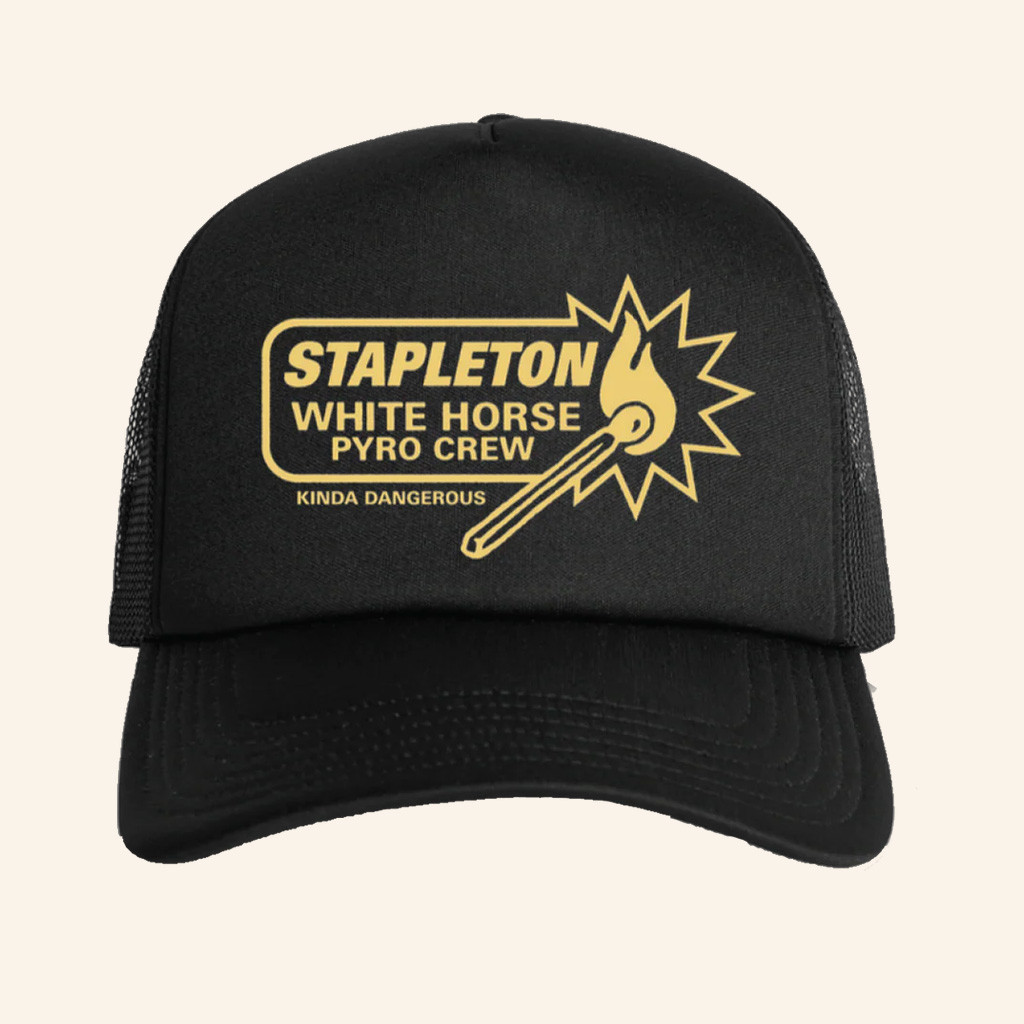 Chris Stapleton Merch White Horse Pyro Crew Trucker Hat Husband Christmas Gift Ideas