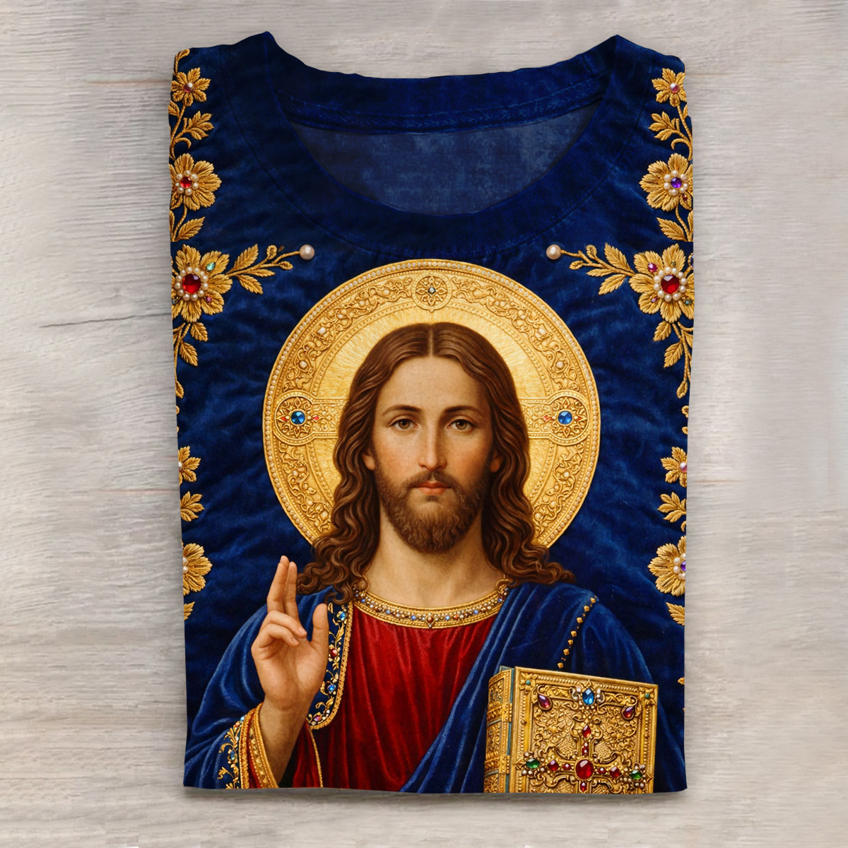 Christ Pantocrator T-Shirt Faith Over Fear Jesus Apparel Best Gift For Christians
