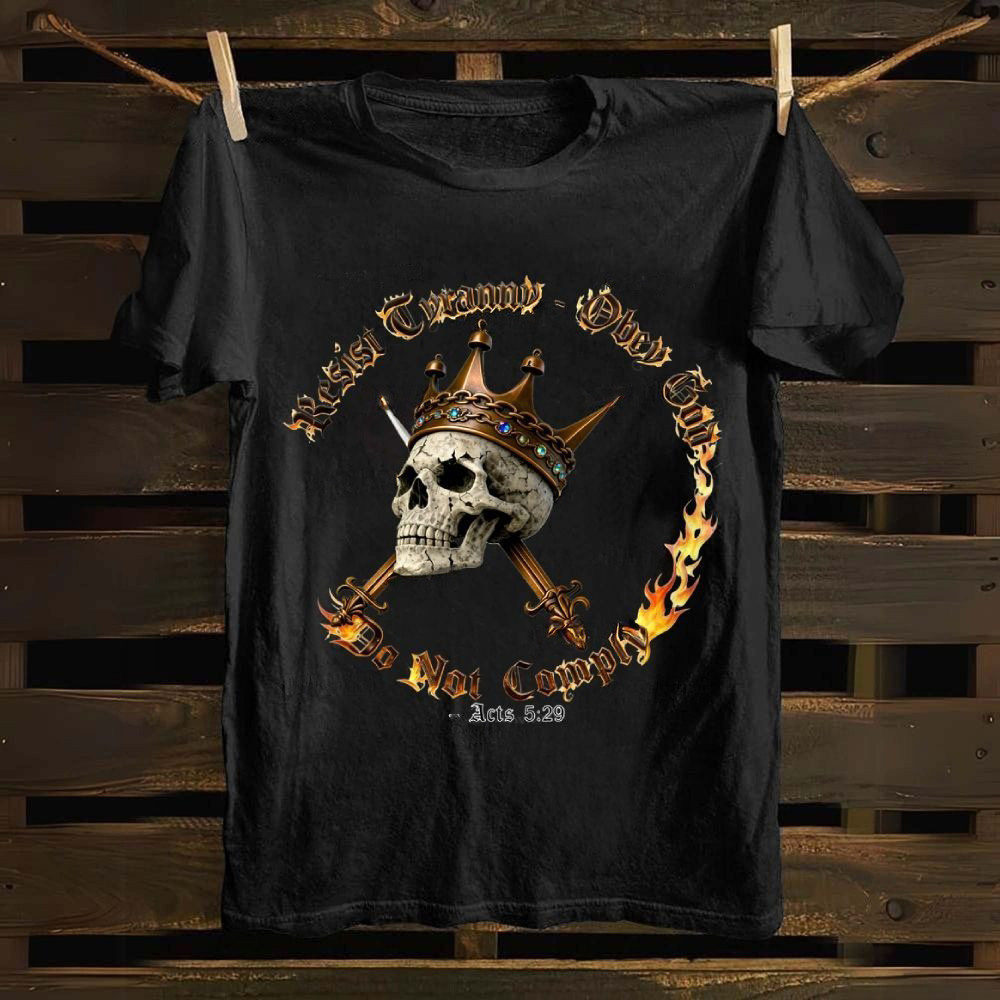 Christ Skull T-Shirt Christian Faith Apparel Memento Mori Best Gift For Believers
