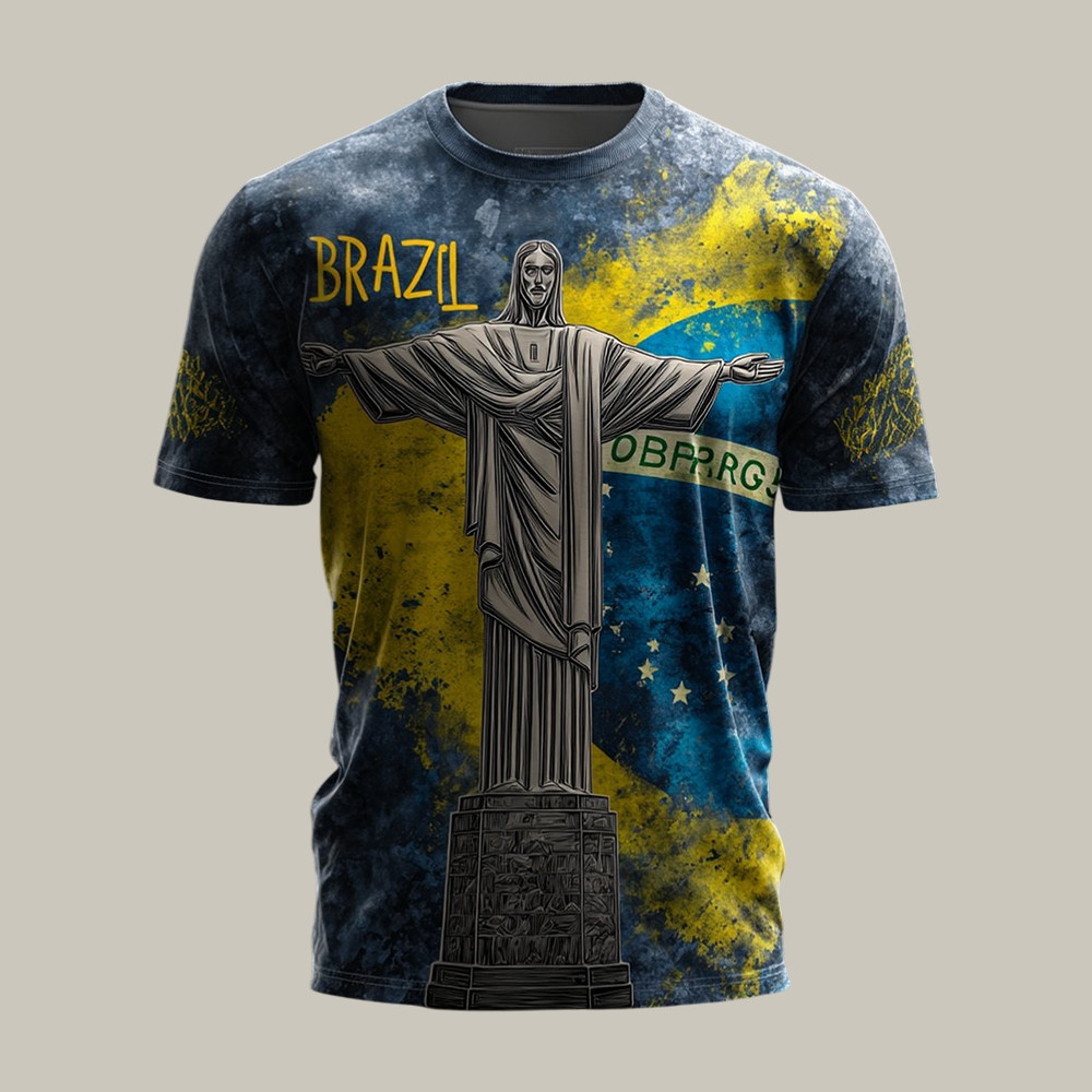 Christ The Redeemer Team Brazil Soccer T-Shirt FIFA World Cup 2026 Clothes Unique Gift For Fans