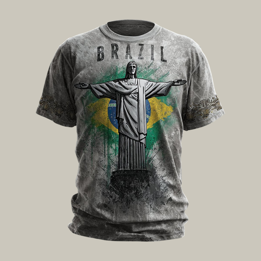 Christ The Redeemer Team Brazil Soccer T-Shirt FIFA World Cup 2026 Merch Soccer Gear