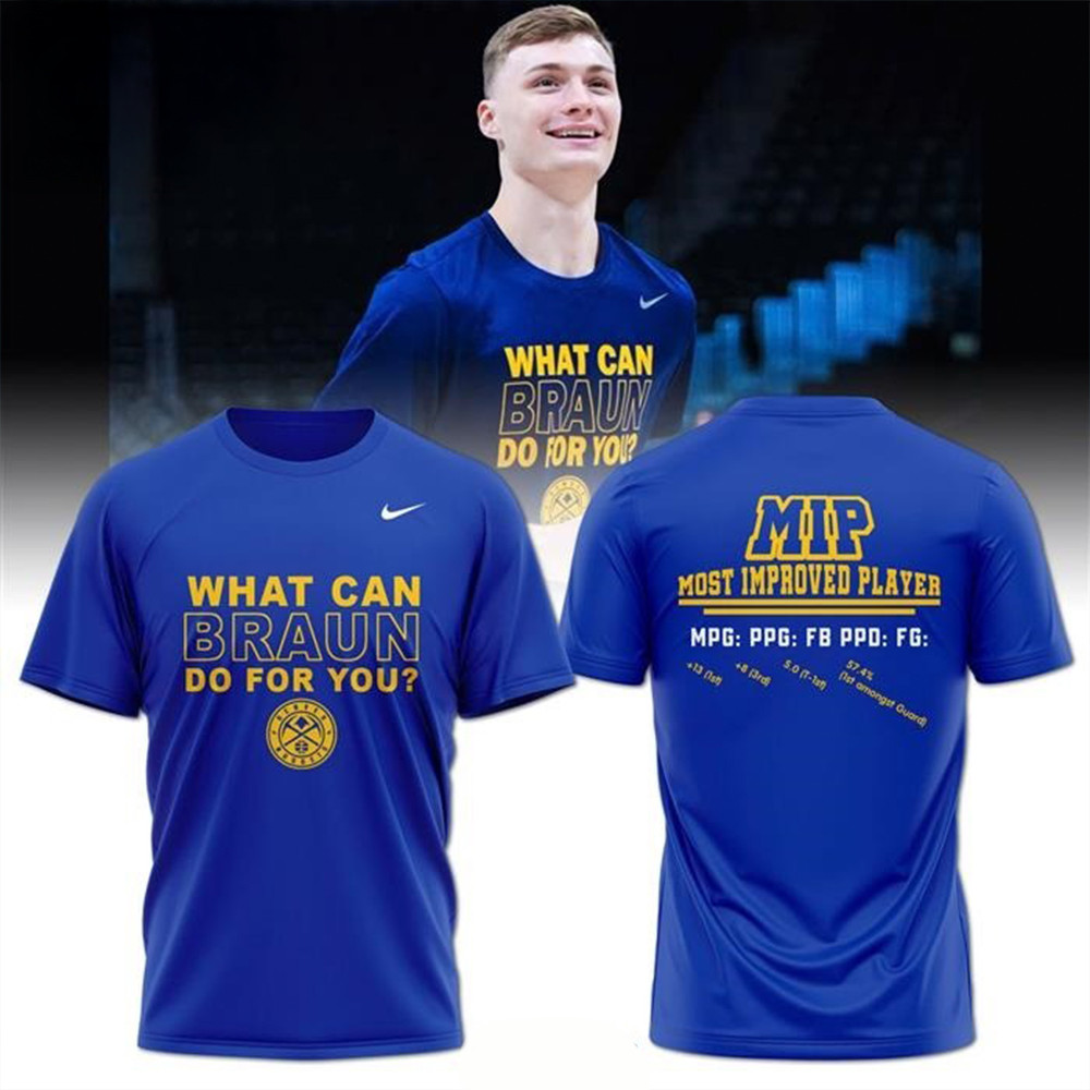 Christian Braun MIP Denver Nuggets Shirt Gift Ideas For Basketball Lovers