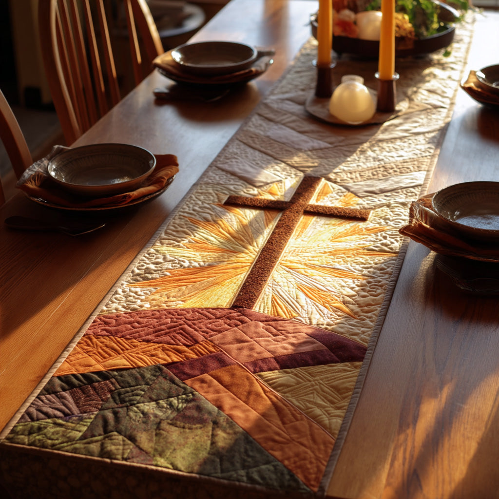 Christian Cross Meadow Quilted Table Runner Dining Table Ideas Good Christian Gifts